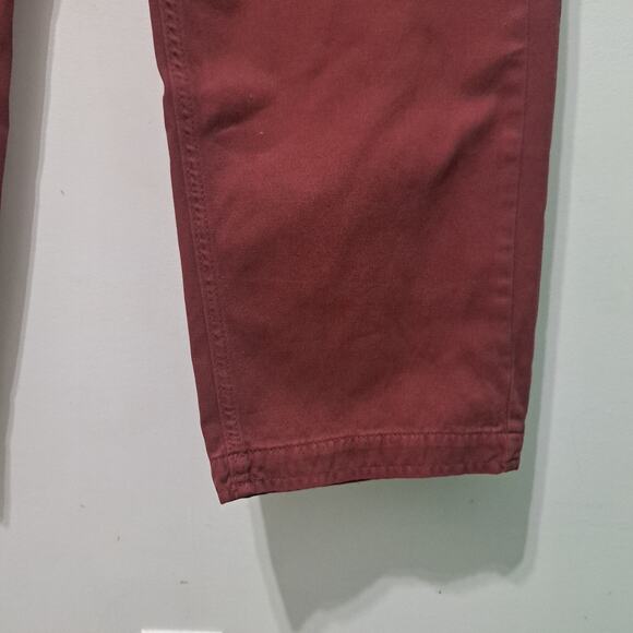 Free People Cya Later Skate Trouser Grannycore Preppy Coastal Pants S 4 Burgundy - Picture 7 of 14